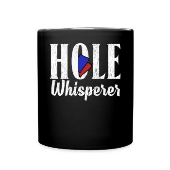 Lustiges Cornhole Corn Hole - Tasse einfarbig - Schwarz - Vorne