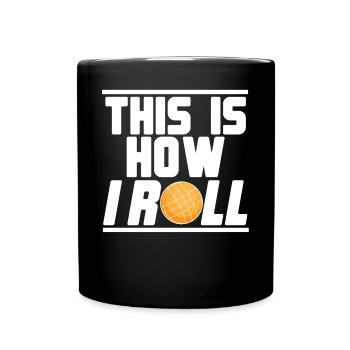 Bocce Ball Spieler - Tasse einfarbig - Schwarz - Vorne