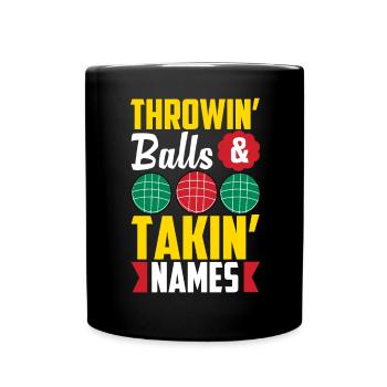 Joueur de pétanque - Mug uni - noir - Devant