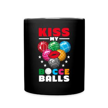 Drôle de joueur de pétanque - Mug uni - noir - Devant