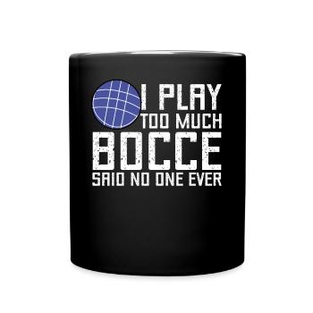 Drôle de joueur de pétanque - Mug uni - noir - Devant