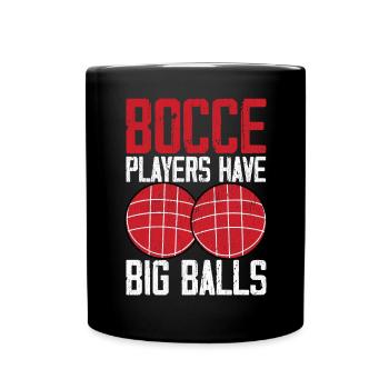 Drôle de joueur de pétanque - Mug uni - noir - Devant