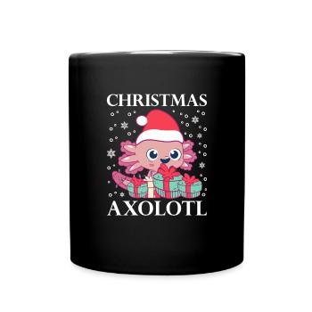 Axolotl Lustiger Mexikanischer Salamander Axolotl - Tasse einfarbig - Schwarz - Vorne