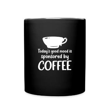 Kaffee Koffein Espresso Barista Geschenk - Tasse einfarbig - Schwarz - Vorne