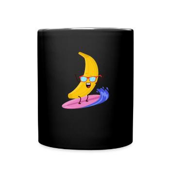 Drôle d’amateur de fruits de banane - Mug uni - noir - Devant