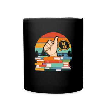 Read Book Funny Library Reading Lovers Books - Full Colour Mug - black - Front