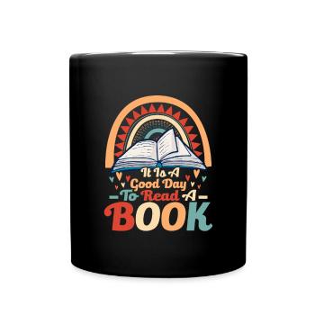 Read Book Funny Library Reading Lovers Books - Full Colour Mug - black - Front