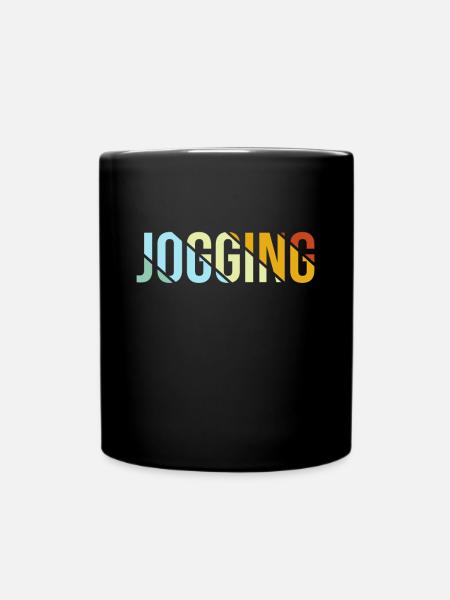 Jogging Retro - Tasse einfarbig - Schwarz