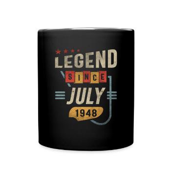 75 Years Old Legend Since July 1948 75th Birthday - Full Colour Mug - black - Front