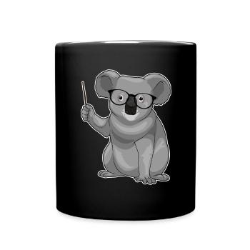 École du professeur de coala qui pointe des bâtons - Mug uni - noir - Devant
