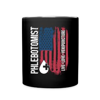Phlebotomist Phlebotomist Live Love Venipuncture - Full Colour Mug - black - Front