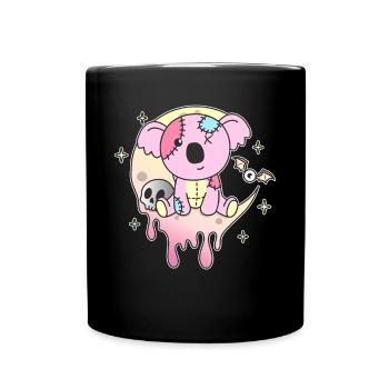 Kawaii Gothic Koala Pastel Gothic Goth - Full Colour Mug - black - Front