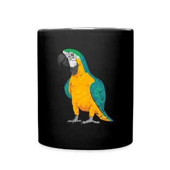 Yellow-breasted Macaw Parrot Blue And Yellow Macaw - Full Colour Mug - black - Front