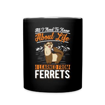 Ferret Lovers - Full Colour Mug - black - Front