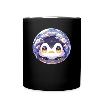 Pinguine - Tasse einfarbig - Schwarz - Vorne