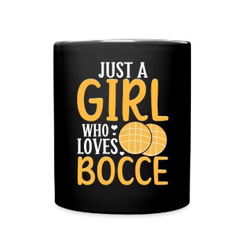 Bocce Ball Spieler - Tasse einfarbig - Schwarz - Vorne