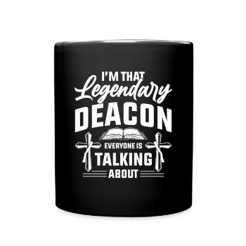 Church Deacon Religion Christian Faith Church - Full Colour Mug - black - Front