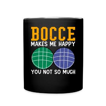 Drôle de joueur de pétanque - Mug uni - noir - Devant