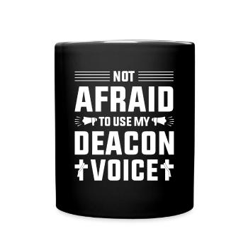 Church Deacon Religion Christian Faith Church - Full Colour Mug - black - Front