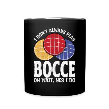 Drôle de joueur de pétanque - Mug uni - noir - Devant