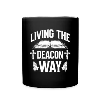 Church Deacon Religion Christian Faith Church - Full Colour Mug - black - Front