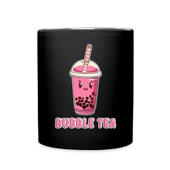 Kawaii Boba Tea Bubble Tea - Tasse einfarbig - Schwarz - Vorne