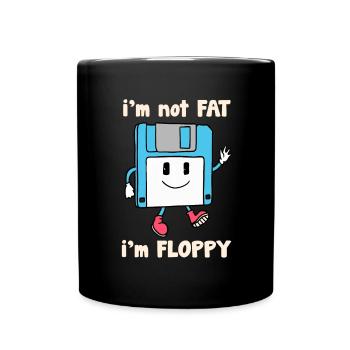 Floppy Disk Witz Joke - Tasse einfarbig - Schwarz - Vorne