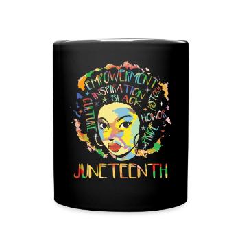 Juneteenth Women African American Roots - Full Colour Mug - black - Front