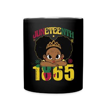 Girl Juneteenth - Full Colour Mug - black - Front