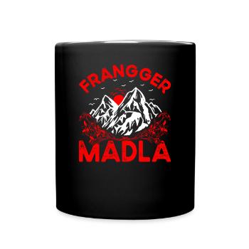 Fränkisch Franker Madla - Tasse einfarbig - Schwarz - Vorne