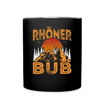 Region Rhön Rhöner Bub - Tasse einfarbig - Schwarz - Vorne