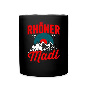 Rhöner Madl - Region Rhön Gebirge - Tasse einfarbig - Schwarz - Vorne