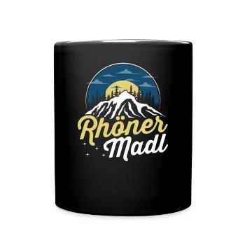 Rhöner Madl - Region Rhön Gebirge - Tasse einfarbig - Schwarz - Vorne