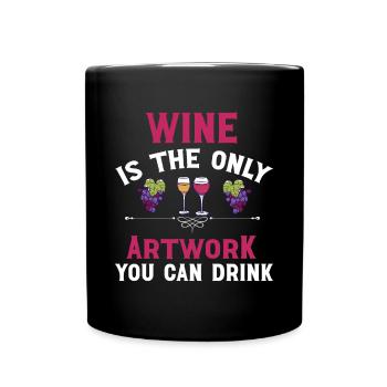 Winzer Wein Spruch für Weinliebhaber - Tasse einfarbig - Schwarz - Vorne