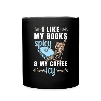 Buchliebhaber Bücherwurm Lesen Bibliothekarische Ausbildung - Tasse einfarbig - Schwarz - Vorne