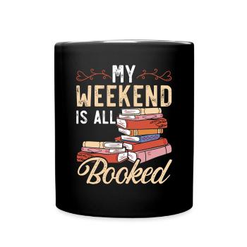 Book Lover Bookworm Reading Librarian Education - Full Colour Mug - black - Front