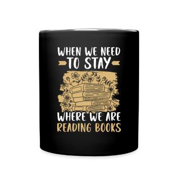 Buchliebhaber Bücherwurm Lesen Bibliothekarische Ausbildung - Tasse einfarbig - Schwarz - Vorne