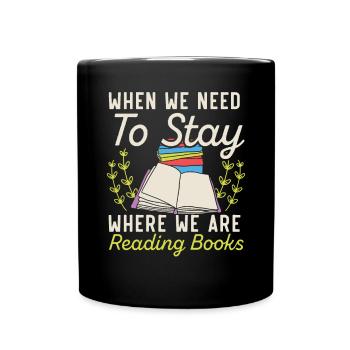 Buchliebhaber Bücherwurm Lesen Bibliothekarische Ausbildung - Tasse einfarbig - Schwarz - Vorne