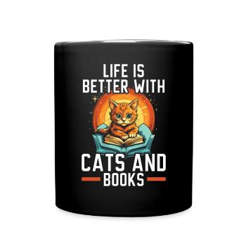 Book Lover Bookworm Reading Bibliothaire Education - Mug uni - noir - Devant