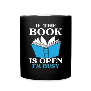 Buchliebhaber Bücherwurm Lesen Bibliothekarische Ausbildung - Tasse einfarbig - Schwarz - Vorne