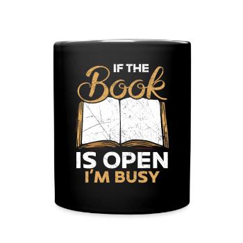 Buchliebhaber Bücherwurm Lesen Bibliothekarische Ausbildung - Tasse einfarbig - Schwarz - Vorne