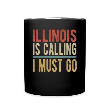 L’Illinois appelle, je dois y aller - Mug uni - noir - Devant