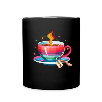 LGBTQIA+ LGBTQ LGBT Gay Pride LGBTea - Tasse einfarbig - Schwarz - Vorne