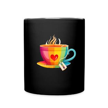 LGBTQIA+ LGBTQ LGBT Gay Pride LGBTea - Tasse einfarbig - Schwarz - Vorne