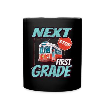 Nearest stop: First Class - Kids - Full Colour Mug - black - Front