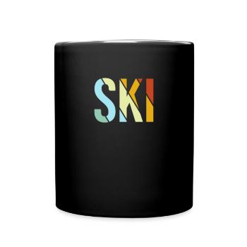 Ski Rétro - Mug uni - noir - Devant