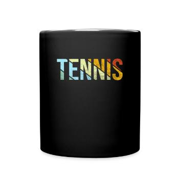 Tennis Rétro - Mug uni - noir - Devant
