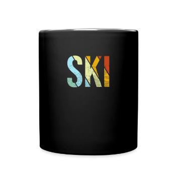 Ski Rétro - Mug uni - noir - Devant