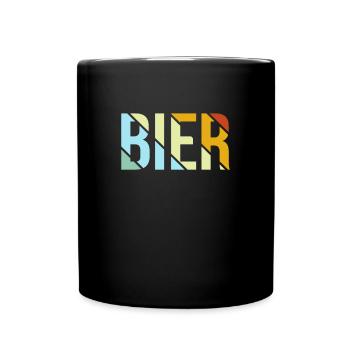 Beer Retro - Full Colour Mug - black - Front