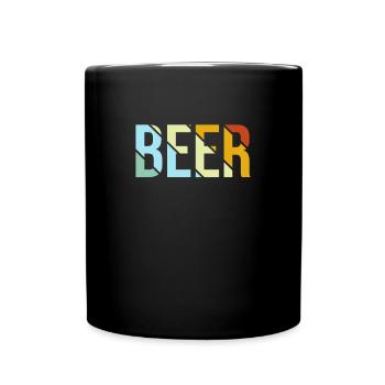 Beer Retro - Full Colour Mug - black - Front